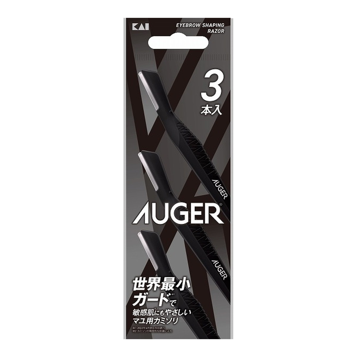 【送料込・まとめ買い×200個セット】貝印 AUGER GA0115 アイブロー シェイピングレザー 3本入
