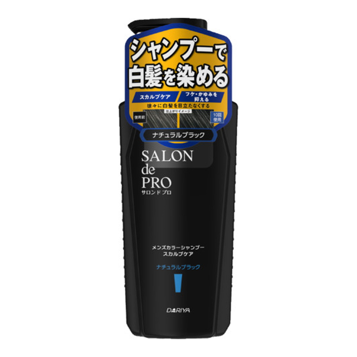 【送料込・まとめ買い&times;24個セット】ダリヤ サロンドプロ メンズカラーシャンプー スカルプケア ナチュラルブラック 250ml｜ケンコウlife