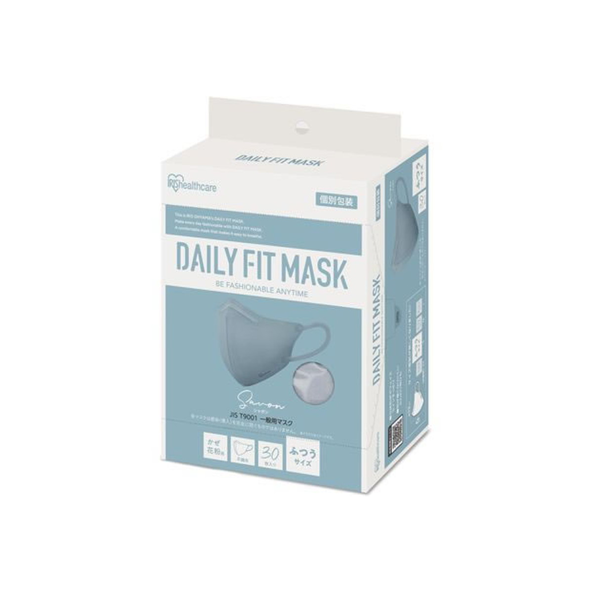 【送料込・まとめ買い×6個セット】アイリスオーヤマ DAILY FIT MASK デイリーフィットマスク 立体 ふつうサイズ 30枚 シャボン RK-F30SXF 個別包装 5,332円