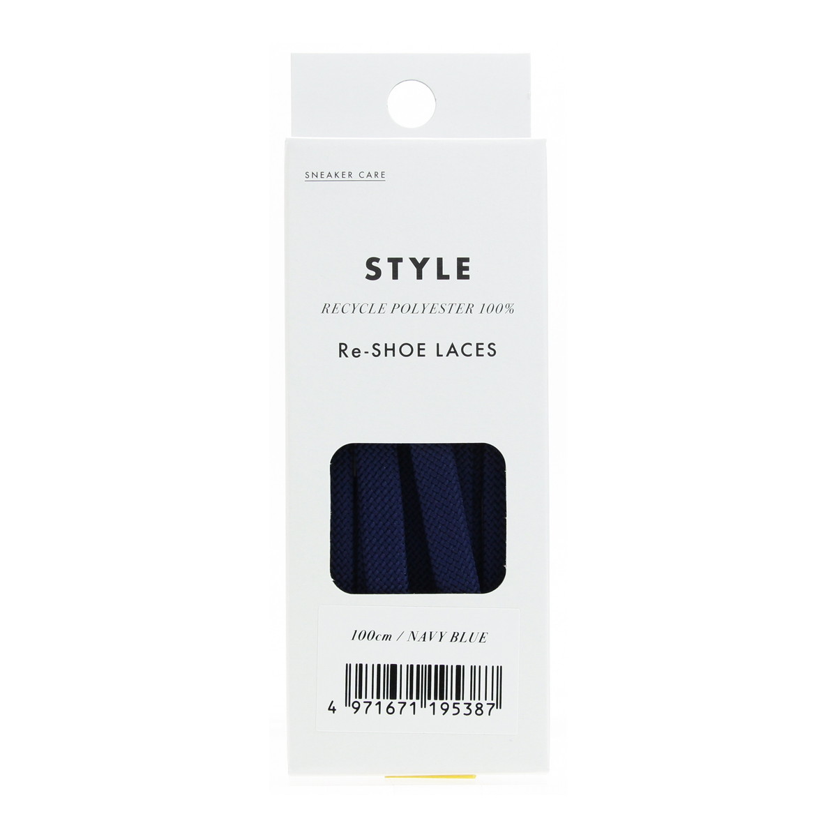 【送料込・まとめ買い×8個セット】コロンブス SNEAKER CARE Re-SHOE LACES 100センチ ネイビーブルー 1足分 2本入り 靴ひも