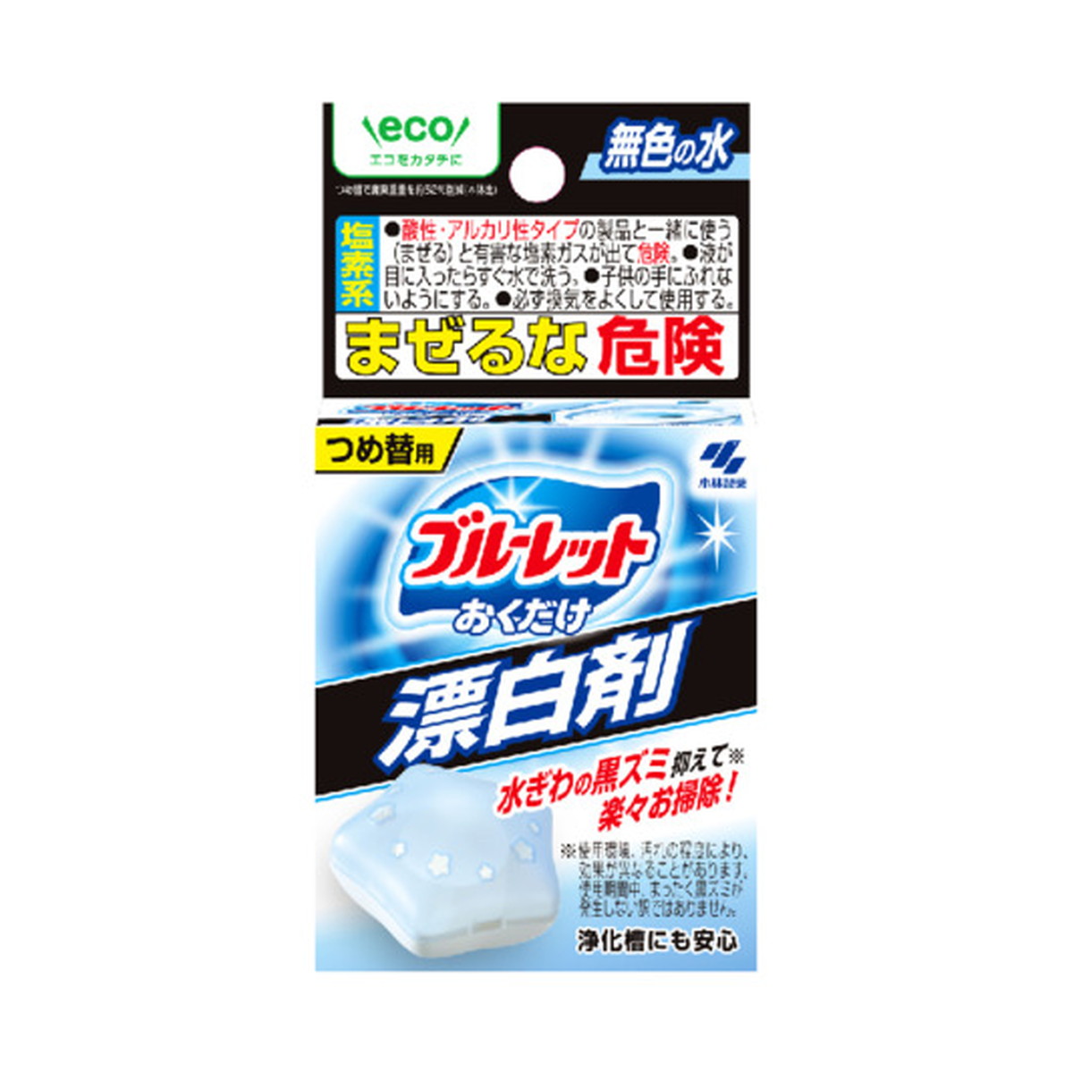 【送料込・まとめ買い×48個セット】小林製薬 ブルーレット おくだけ 漂白剤 詰替え用 30g トイレ用洗剤