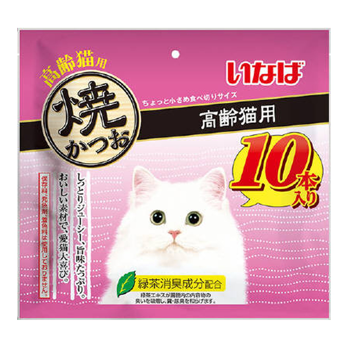 【送料込・まとめ買い×6個セット】いなば 焼かつお 高齢猫用 10本入り