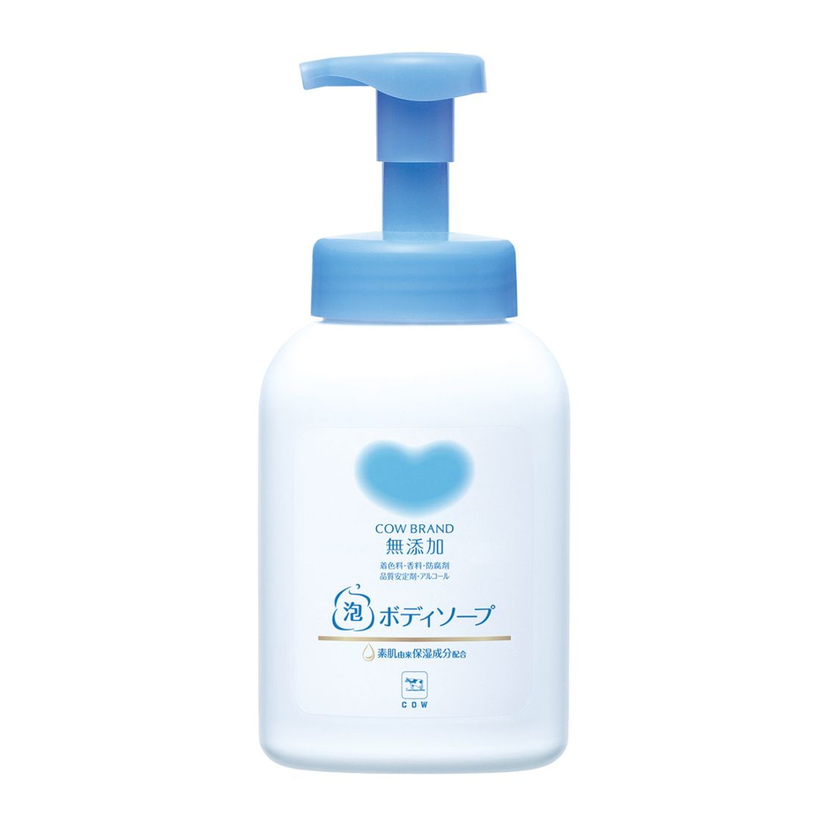 【送料込・まとめ買い&times;12個セット】牛乳石鹸共進社 カウブランド 無添加 泡のボディソープ ポンプ付 泡タイプ 500ml｜ケンコウlife