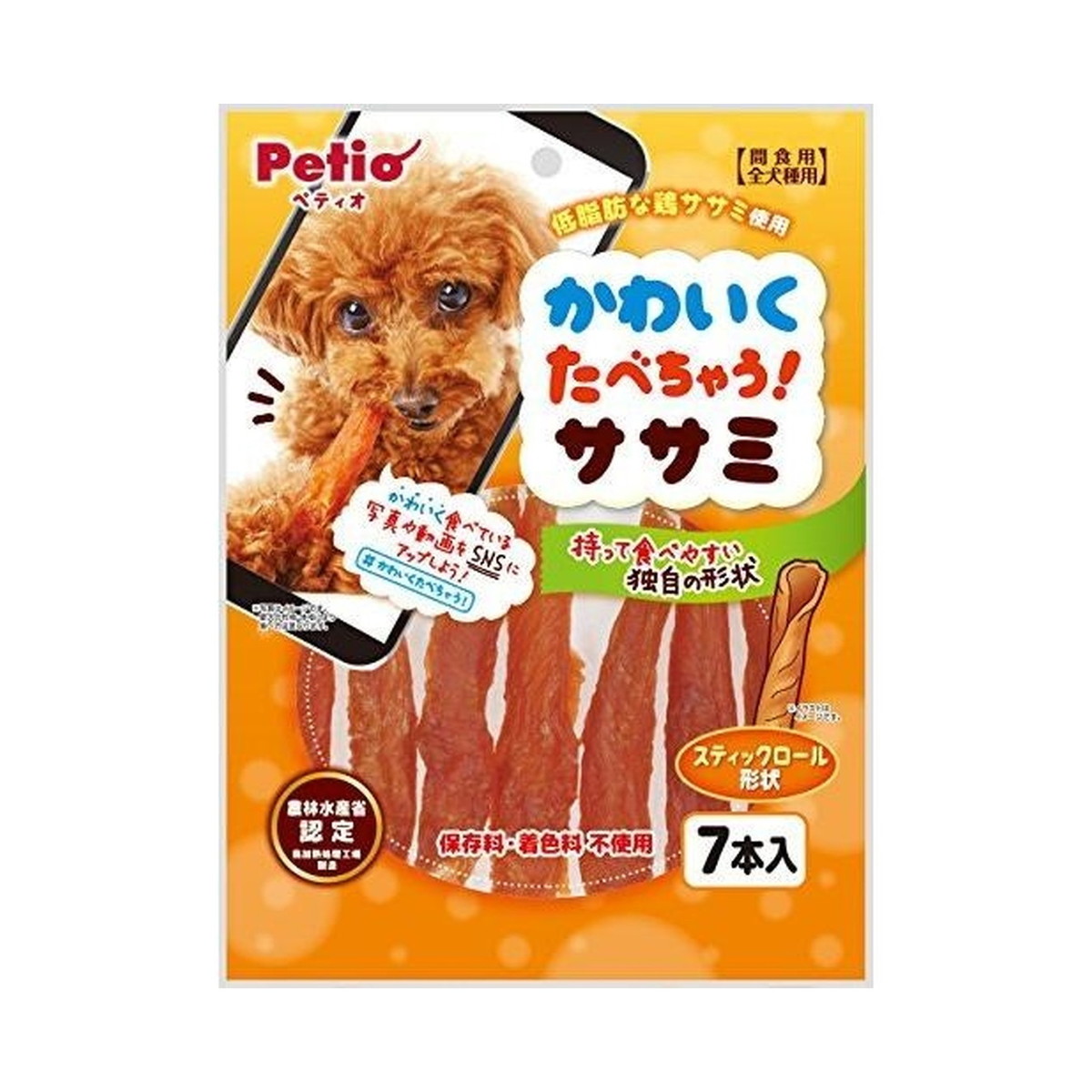 【送料込・まとめ買い×30個セット】ペティオ かわいくたべちゃう ササミ 7本入 間食用 全犬種用