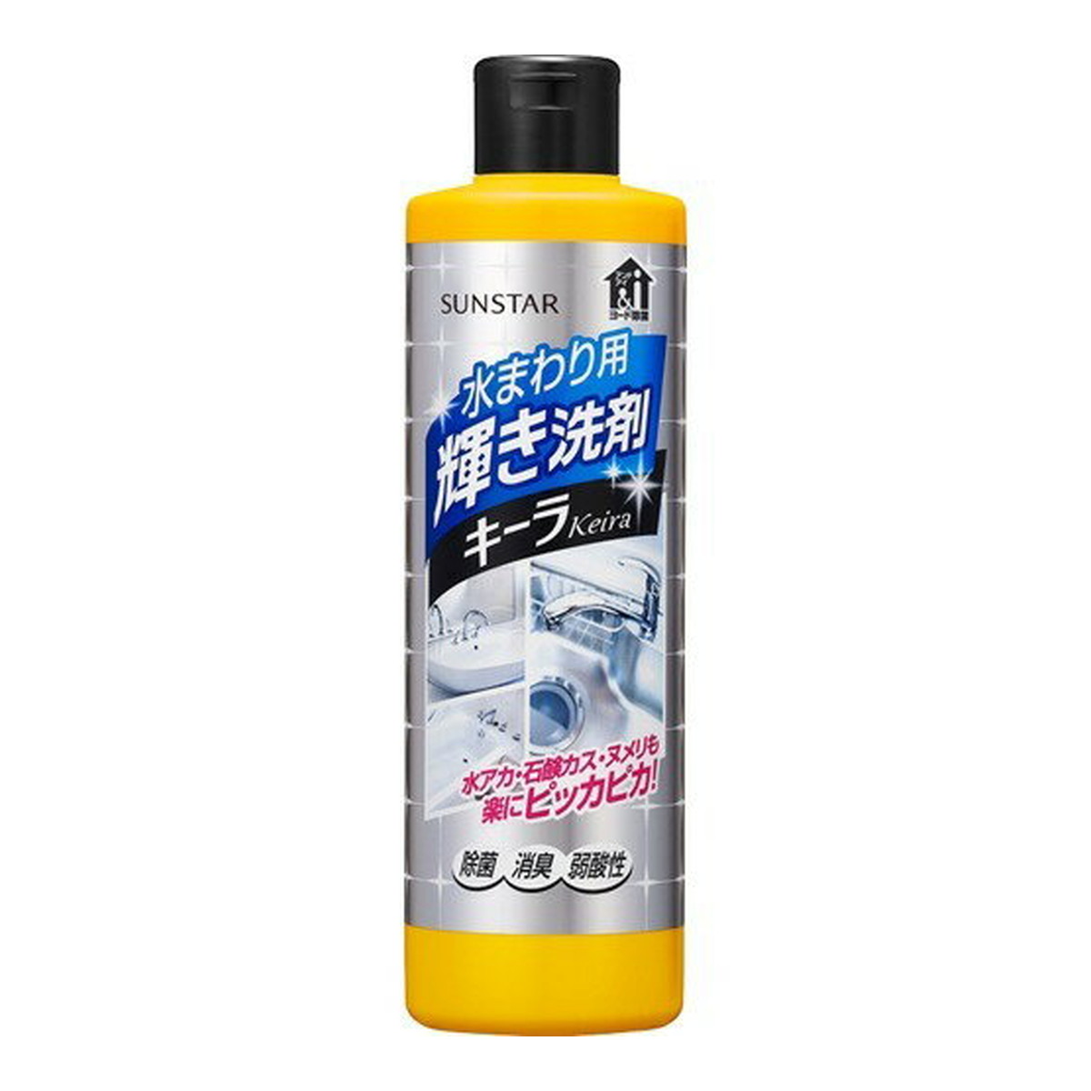 【送料込・まとめ買い×8個セット】サンスター 水まわり用輝き洗剤 キーラ 500ml 水アカ 石鹸カス 皮脂 ヌメリ マルチクリーナー