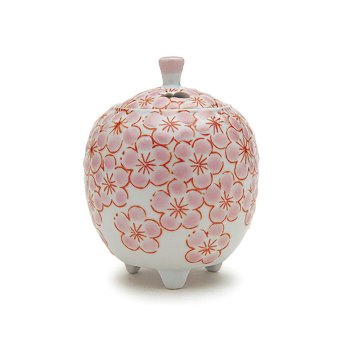 【送料込・まとめ買い&times;4個セット】日本香堂 花詰 ピンク 由紀 香炉｜ケンコウlife