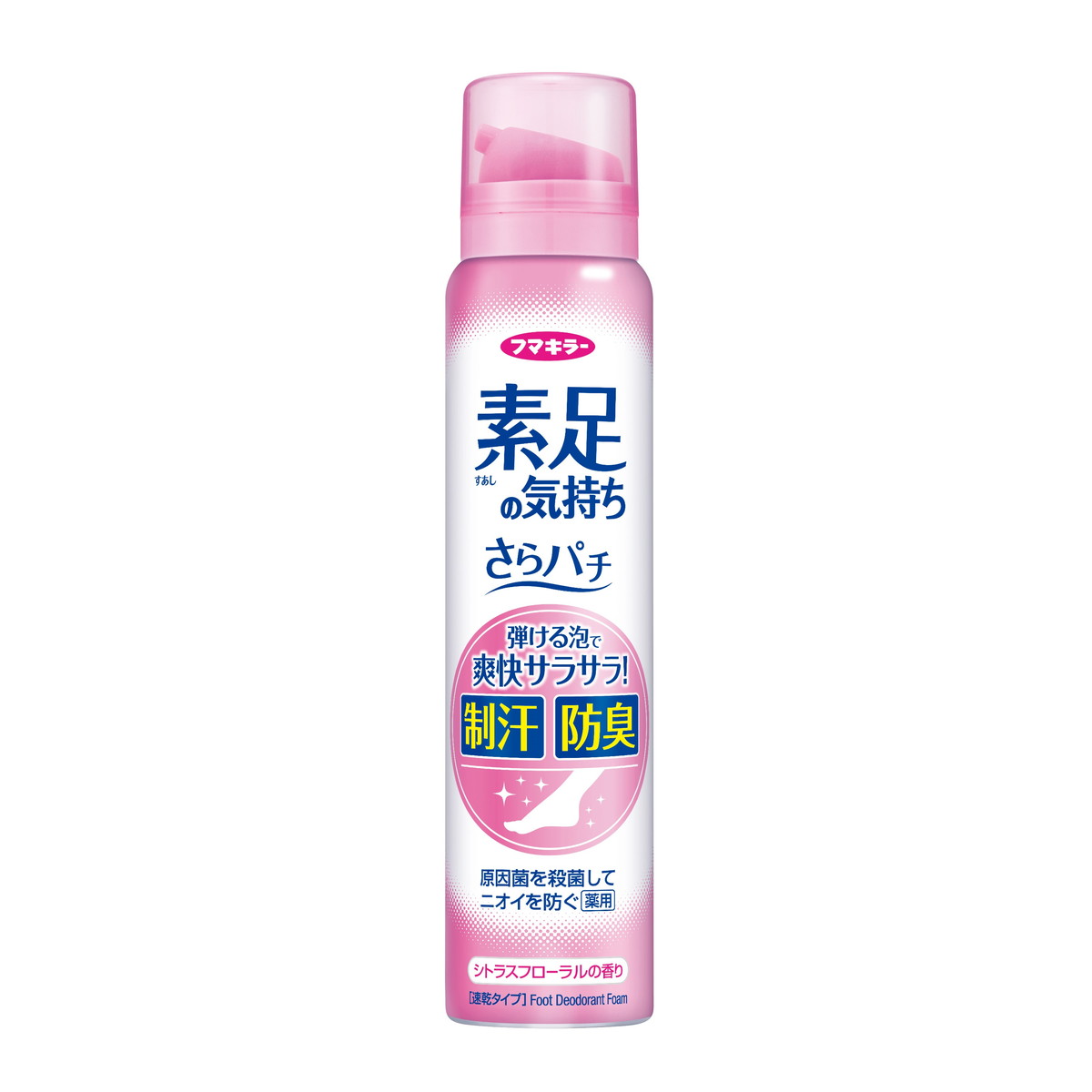 【送料込・まとめ買い×36個セット】フマキラー 素足の気持ち さらパチ シトラスフローラルの香り 80g 医薬部外品