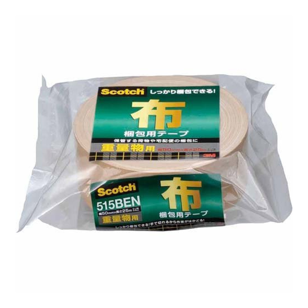 【送料込・まとめ買い×30個セット】スリーエム 3M スコッチ 布梱包用テープ 重量物用 50mmX25m