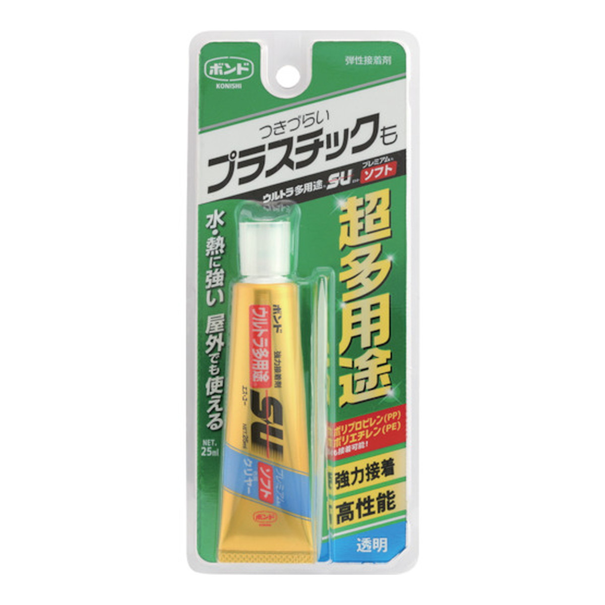 【送料込・まとめ買い×10個セット】コニシ ボンド ウルトラ多用途SU プレミアムソフト クリヤー 透明 25mL