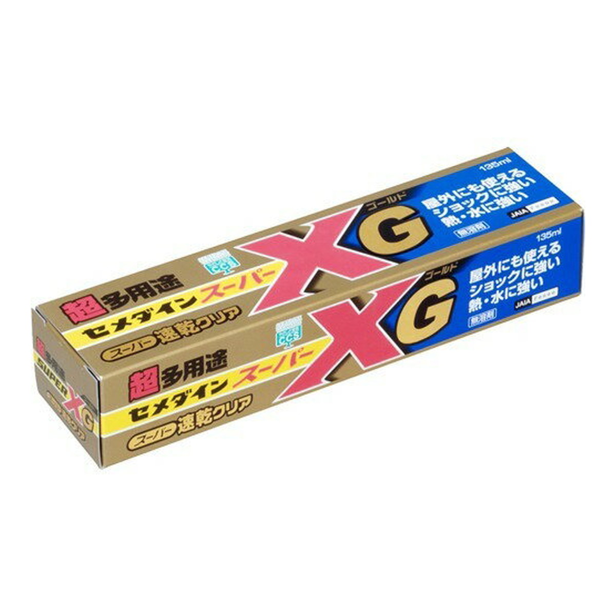 【送料込・まとめ買い×6個セット】セメダイン スーパーXゴールド クリア 135mL 箱 (速硬化)AX-015(一般用)