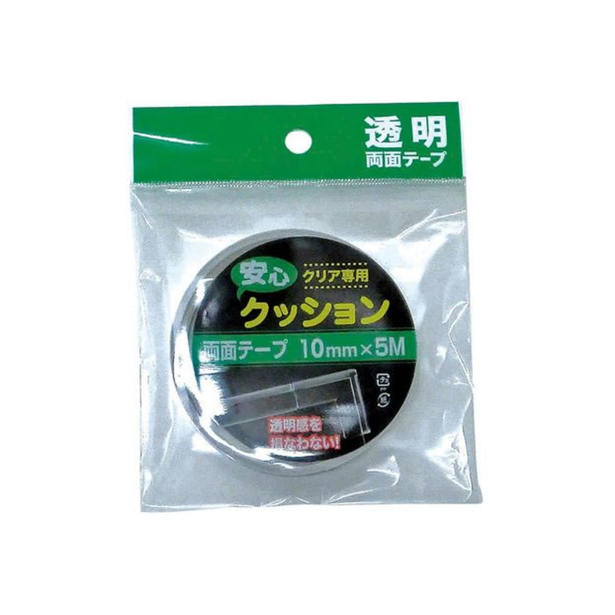 【送料込・まとめ買い×100個セット】カーボーイ 安心クッション クリア専用両面テープ 10mm×5m
