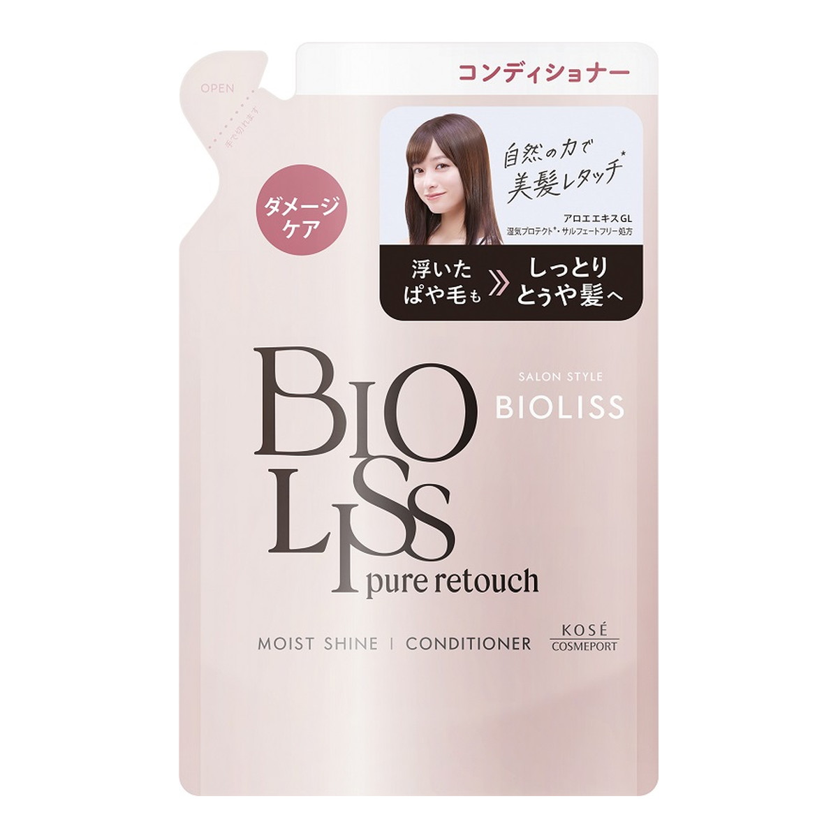 【送料込・まとめ買い×18個セット】コーセーコスメポート SALON STYLE BIOLISS ビオリス ピュアレタッチ ぱやとぅや ヘアコンディショナー つめかえ 340ml