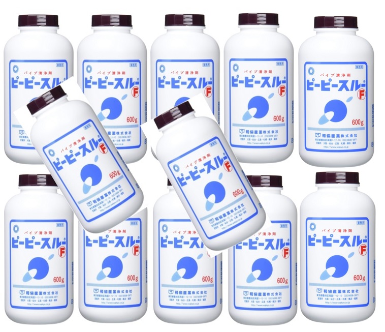 【×12本セット送料込】和協産業 ピーピースルーF パイプ清浄剤 600g　排水管内に付着した、油脂・ヌメリ・有機物の除去(4560275310151)【ケース販売】