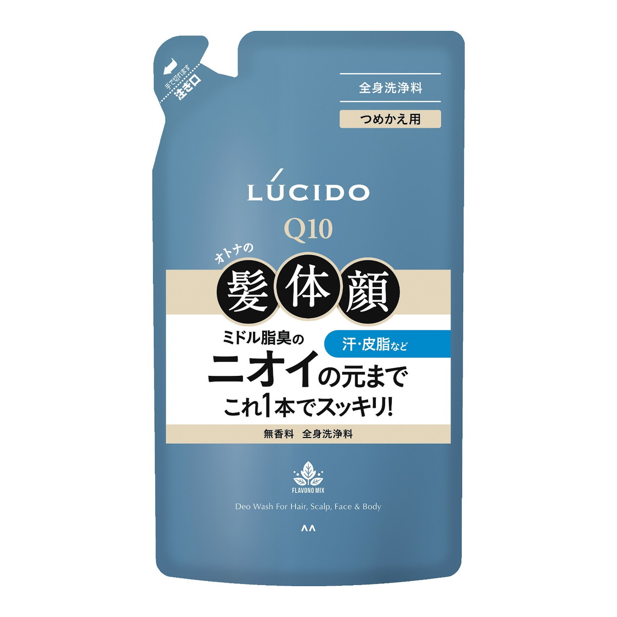 【送料込・まとめ買い×12個セット】マンダム ルシード 全身デオウォッシュ つめかえ用 380mL 全身洗浄料|ケンコウlife