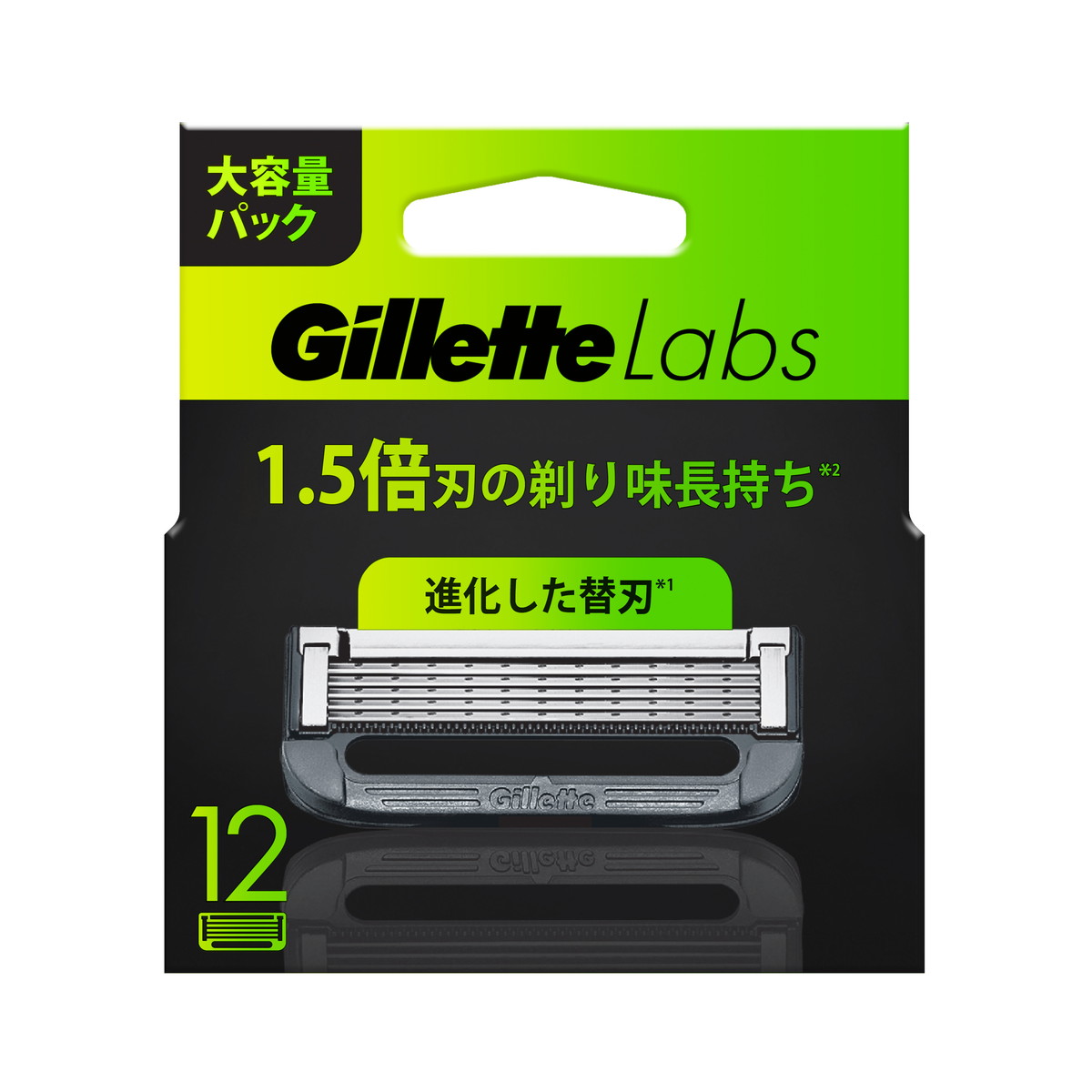 【送料込・まとめ買い×8個セット】P&G ジレットラボ 角質除去バー搭載 替刃12B カミソリ 髭剃り 12個入|ケンコウlife