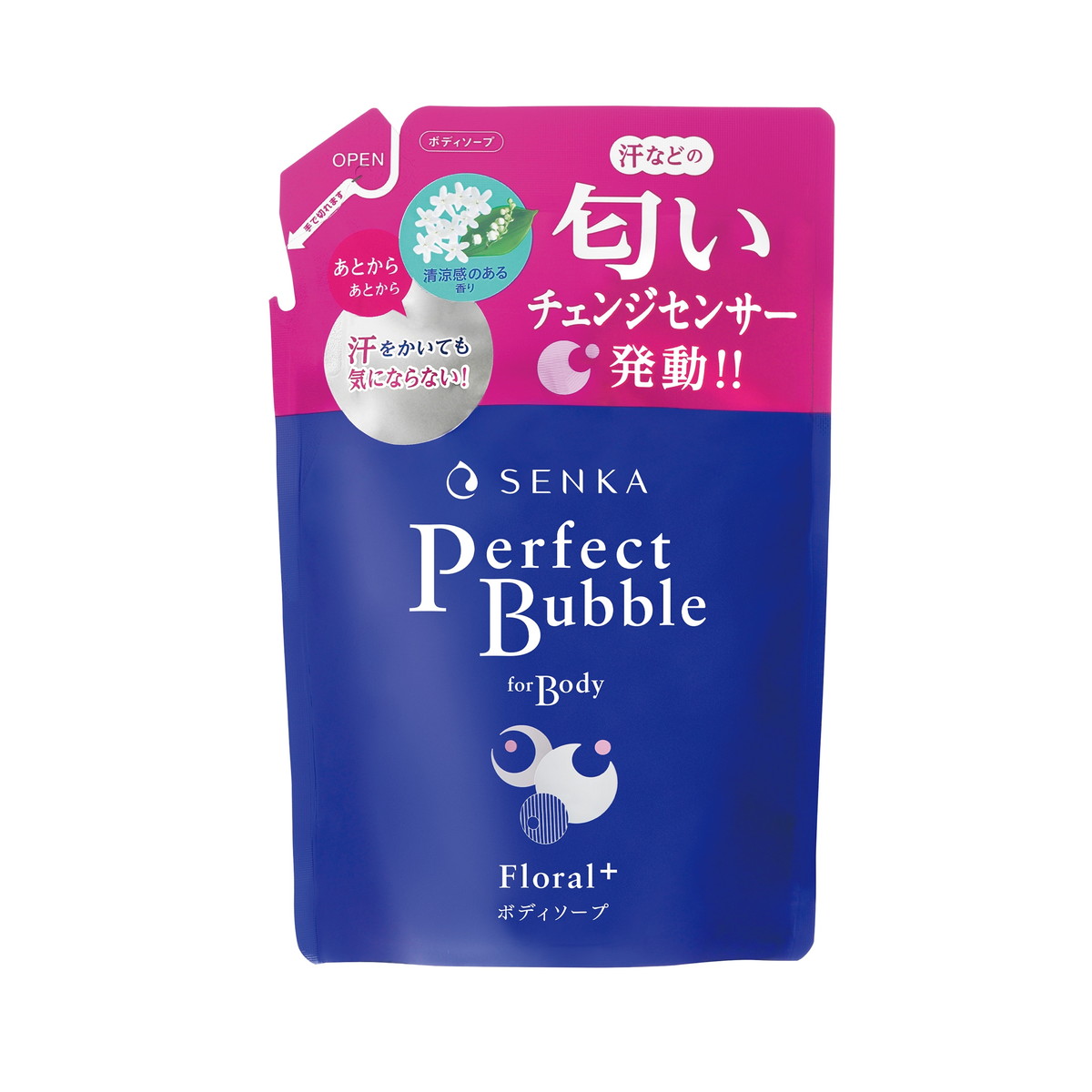 【送料込・まとめ買い×18個セット】ファイントゥデイ 専科 パーフェクトバブル フローラルプラスの香り 詰替 350mL ボディソープ