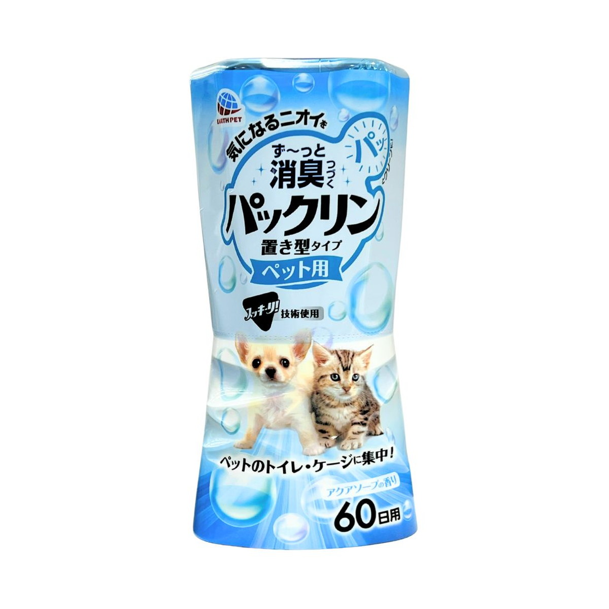 【送料込・まとめ買い×16個セット】アース・ペット パックリン リキッド アクアソープの香り ペット用 60日用 400mL 置き型タイプ 4,695円
