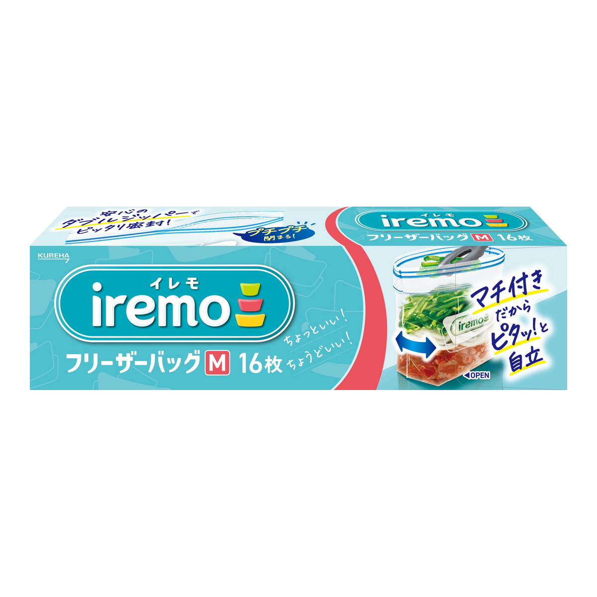 【送料込・まとめ買い×30個セット】クレハ イレモ iremo フリーザーバッグ M 16枚|ケンコウlife