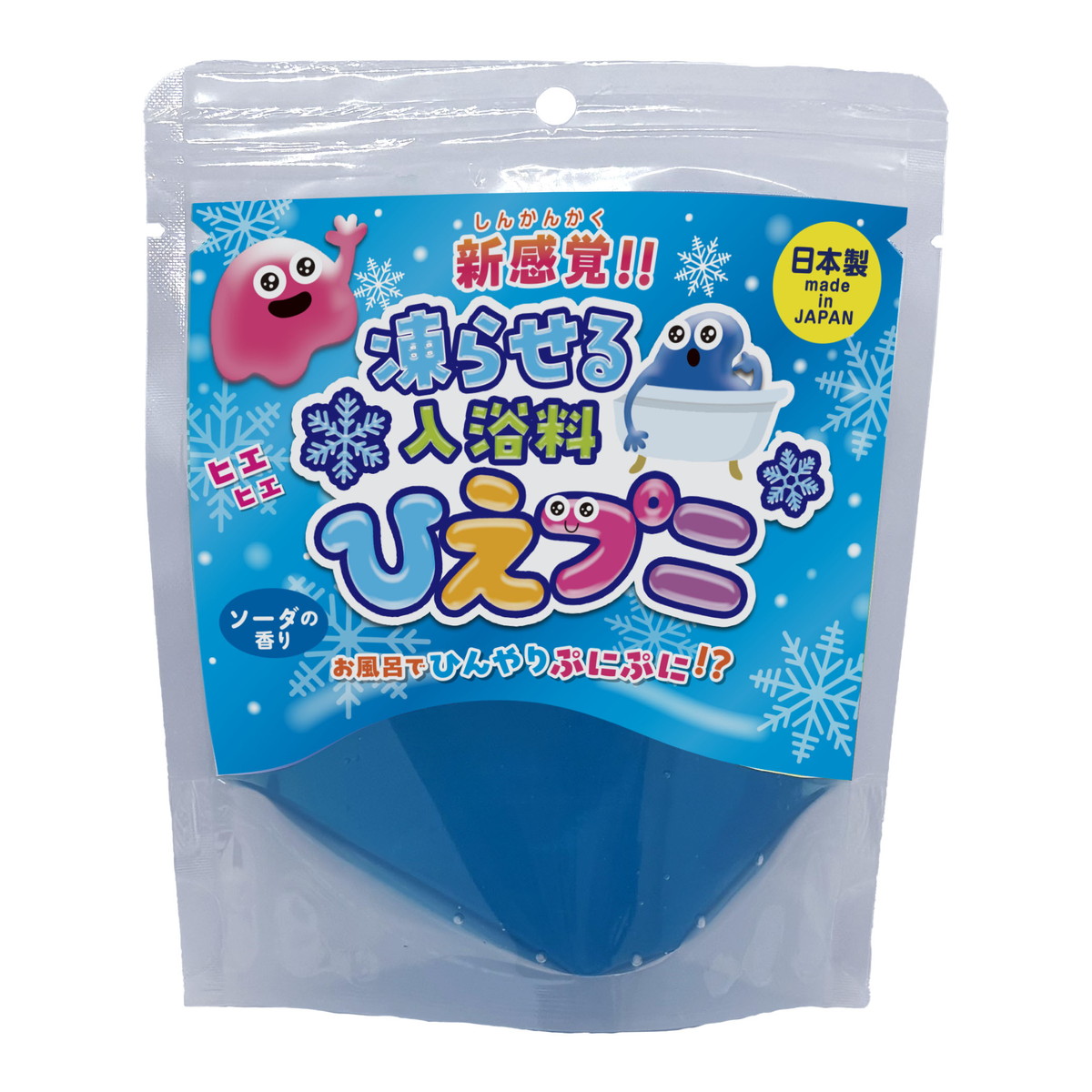 【送料込・まとめ買い×48個セット】ヘルス ひえプニ ソーダの香り 入浴料 120g 凍らせる入浴料