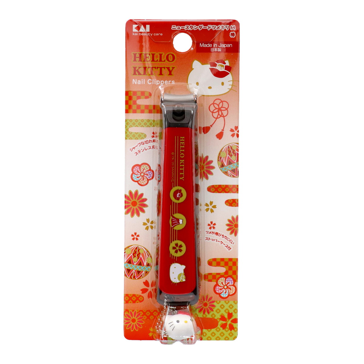 【送料込・まとめ買い×8個セット】貝印 キティ和風 ニュースタンダード ツメキリ M 椿 1本入