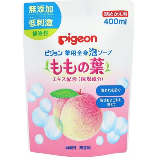 【送料無料×10個セット】ピジョン 薬用全身泡ソープ ももの葉 詰替 400ml