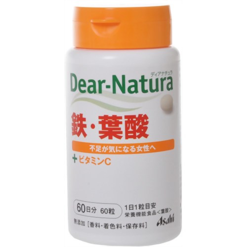【送料無料・まとめ買い×20個セット】アサヒグループ食品 ディアナチュラ 鉄・葉酸 60粒