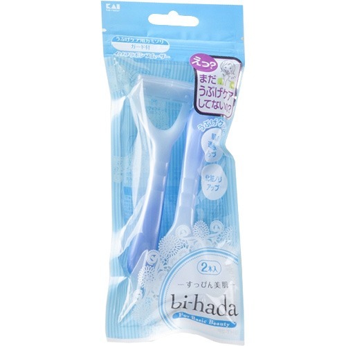 【送料込・まとめ買い×200個セット】貝印 bi-hada ( ビハダ ) T型 2本入 うぶ毛そり用のカミソリ