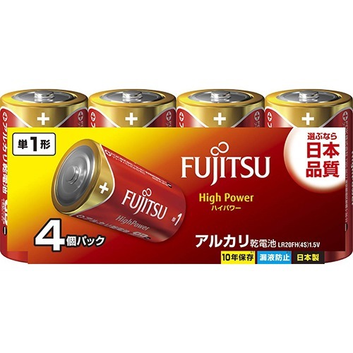 【送料込・まとめ買い×30個セット】富士通 FUJITSU FDK アルカリ乾電池 単1形 4本パック
