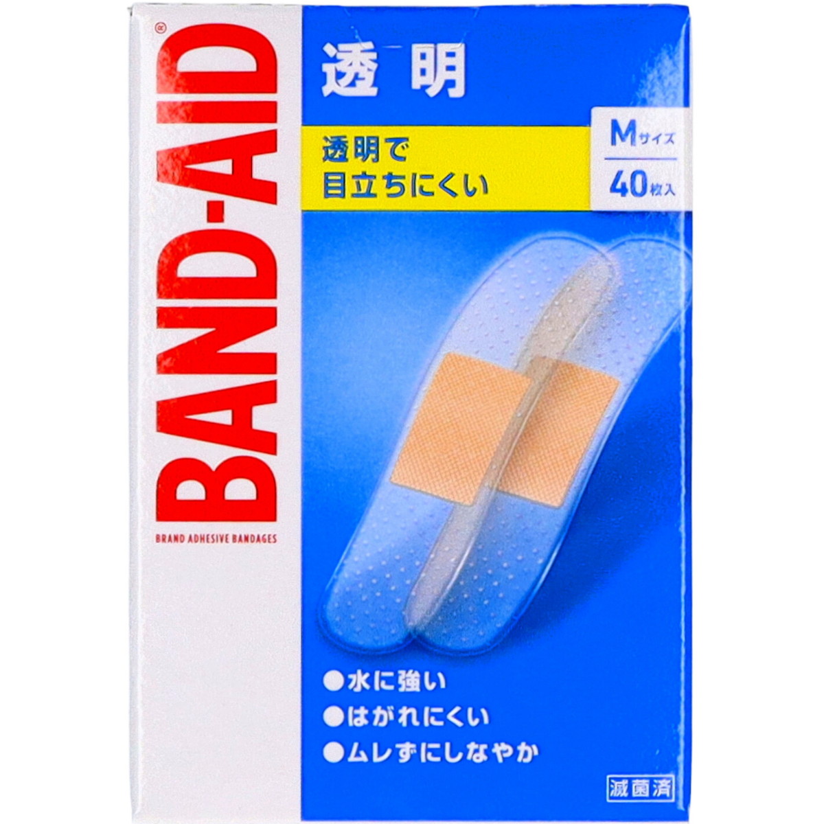【×8個 配送おまかせ】BAND-AID バンドエイド 透明 Mサイズ 40枚入
