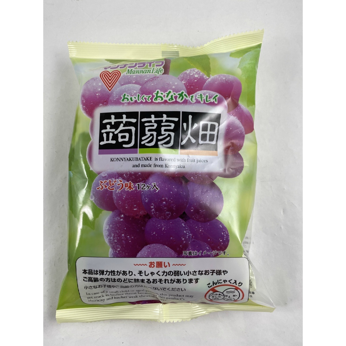 期間限定 マンナンライフ 蒟蒻畑 ぶどう味 25g 12個入 1袋 Qdtek Vn