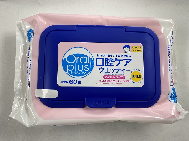 アサヒグループ食品 和光堂 Oral plus オーラルプラス 口腔ケア ウェッティ マイルド 60枚入 口腔ケア用のウエットティシュ  4987244172495 【SALE／67%OFF】