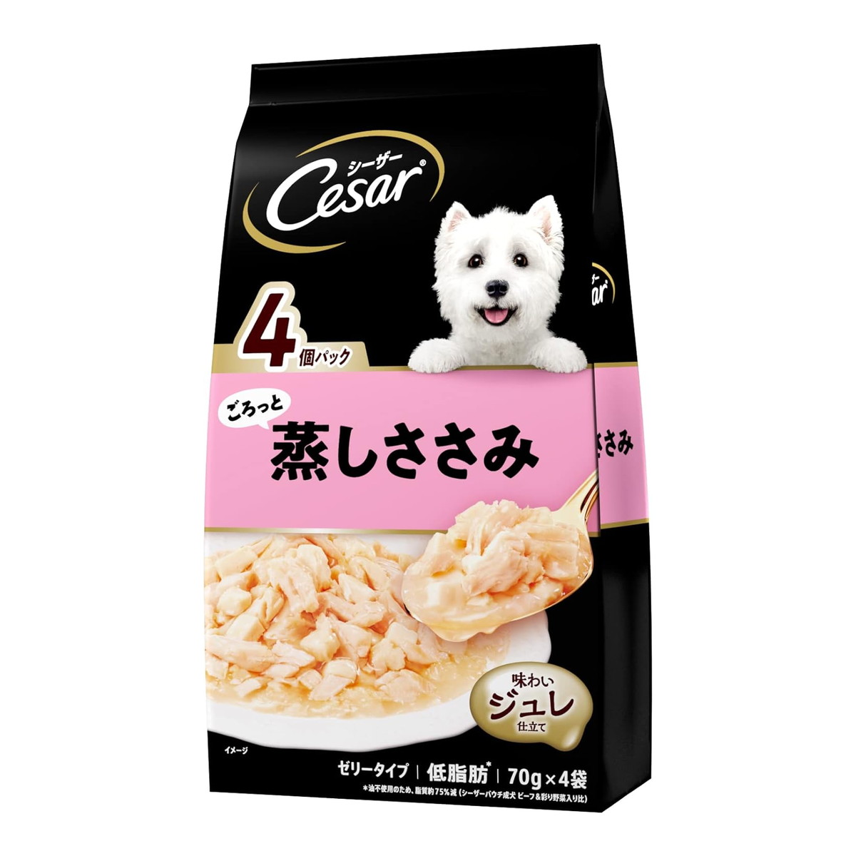 【送料込・まとめ買い×36個セット】マースジャパン シーザー ごろっと蒸しささみ 70g×4袋|ケンコウlife