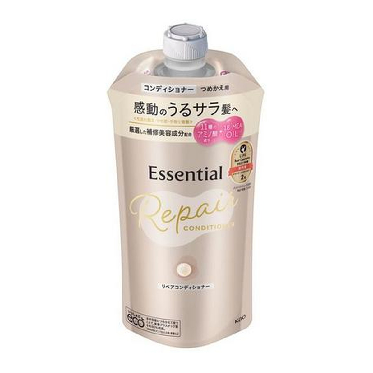 【送料込・まとめ買い×24個セット】花王 エッセンシャル リペア コンディショナー つめかえ用 340mL