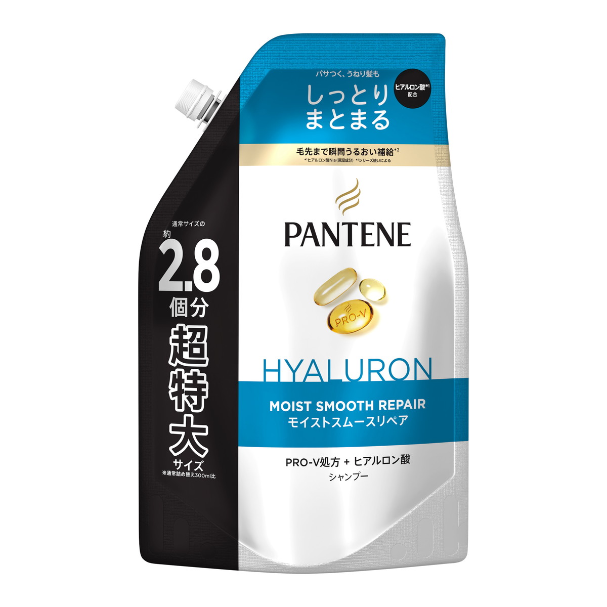 【送料込・まとめ買い×4個セット】P&G パンテーン モイストスムースリペア シャンプー つめかえ用 超特大サイズ 860ml