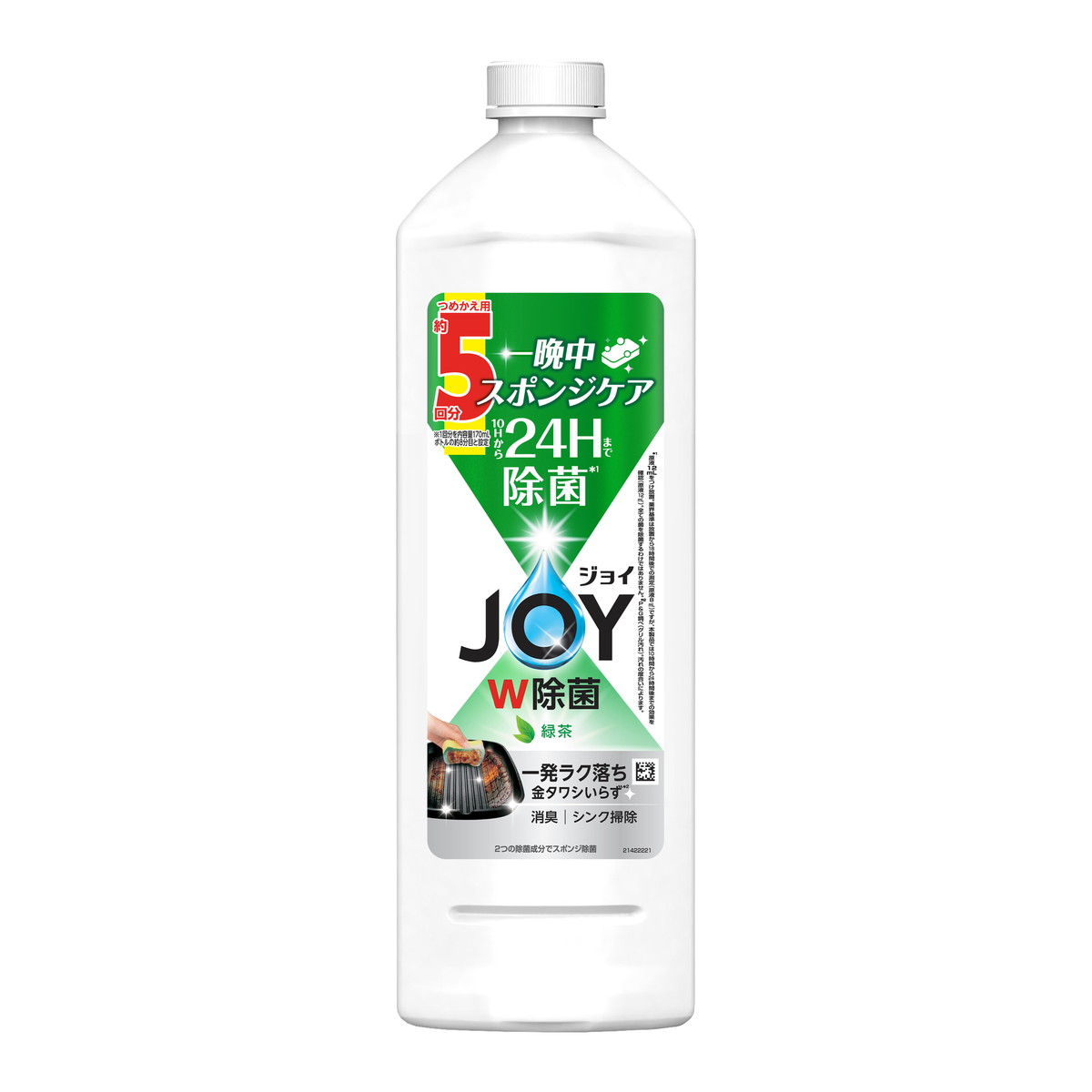 【送料込・まとめ買い&times;16個セット】P&G ジョイ JOY W除菌ジョイ コンパクト 緑茶の香り 特大 つめかえ用 670ml｜ケンコウlife