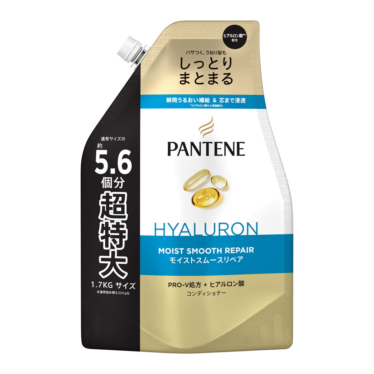 【送料込・まとめ買い×4個セット】P&G パンテーン モイストスムースリペア コンディショナー つめかえ用 超特大サイズ 1700g