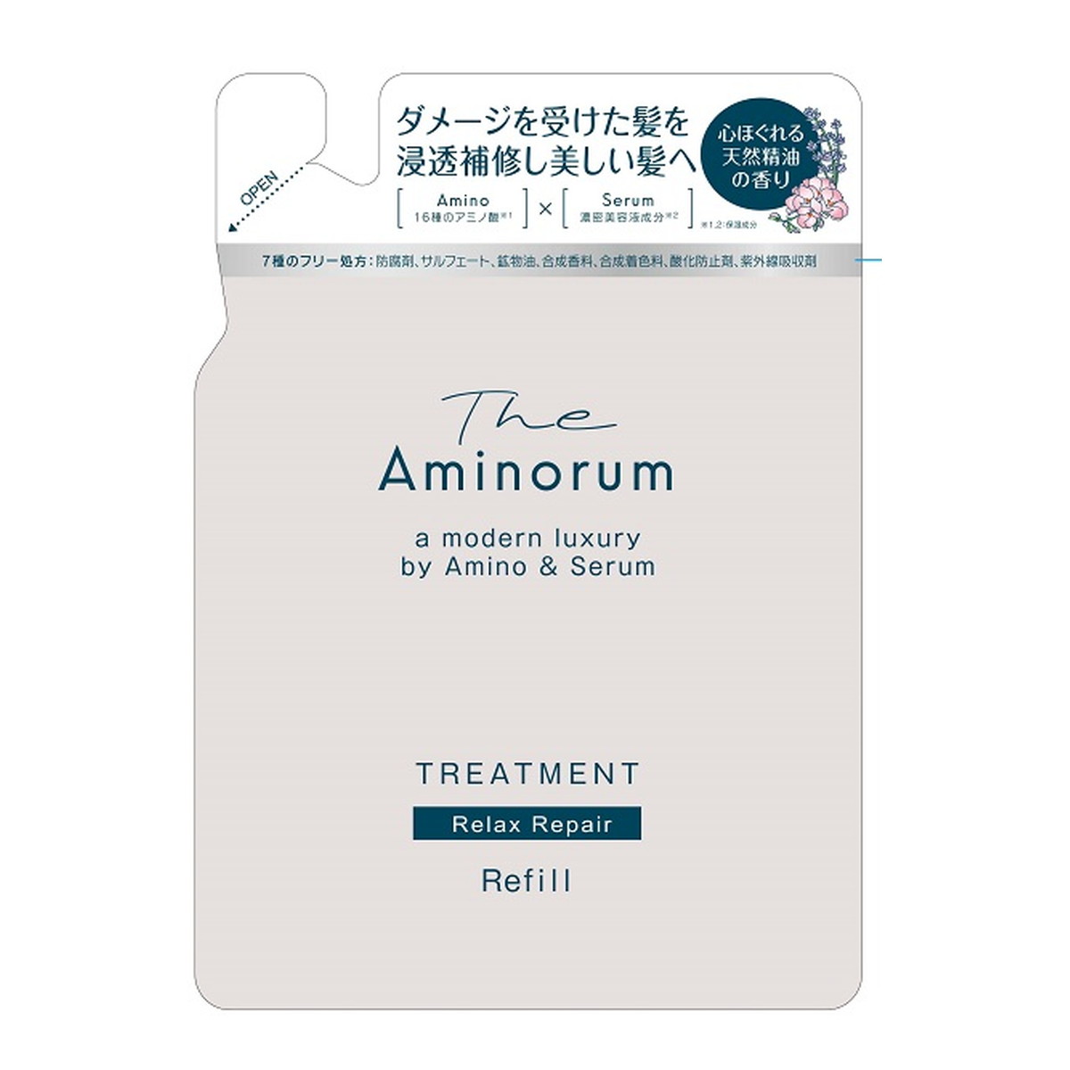 【送料込・まとめ買い×24個セット】熊野油脂 The Aminorum ジ アミノラム トリートメント つめかえ用 350ml