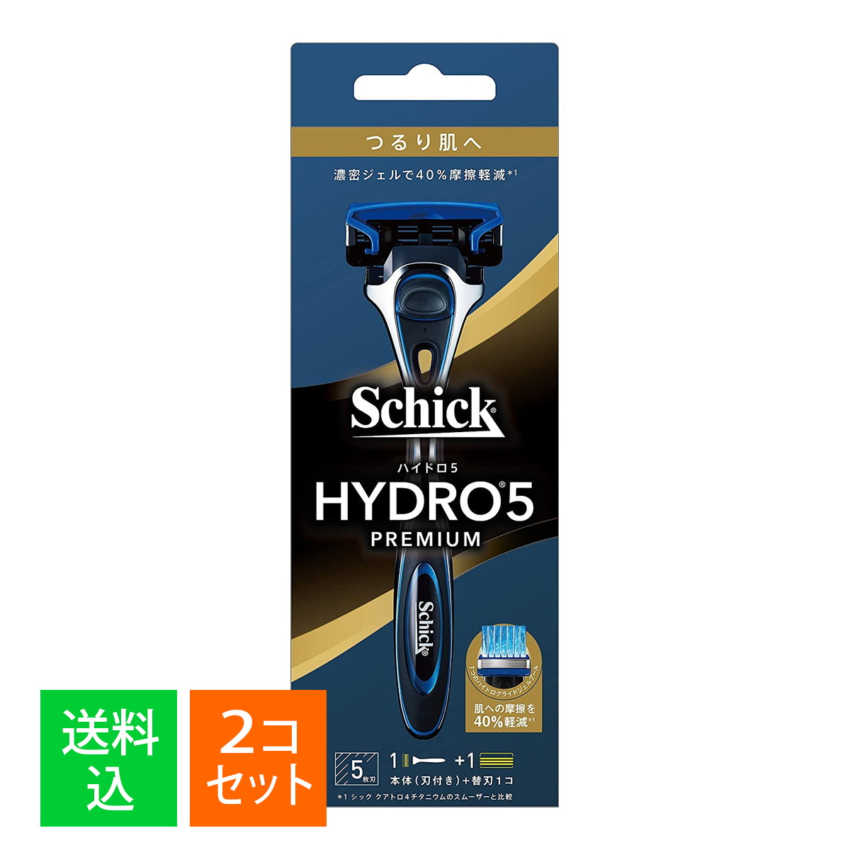 シック Schick ハイドロ5プレミアム つるり肌へ 本体刃付き 替刃1コ入 お買い得モデル