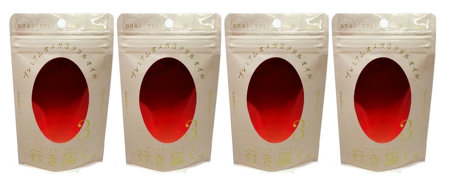 【×4個セット メール便送料込】白鳥製薬 プレミアムオメガ3 クリルオイル 30粒入