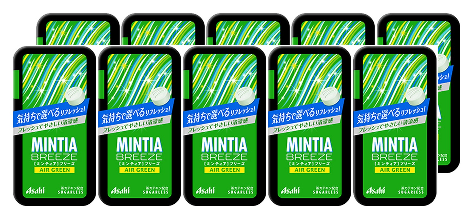 個人様購入可能 取寄 アサヒ ミンティア Mintia ブリーズ エアーグリーン 30粒 96個 フレッシュでやさしい清涼感 送料無料