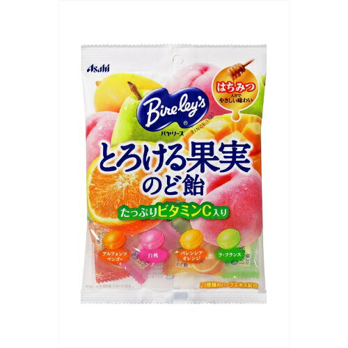 楽天市場 送料無料 まとめ買い12個セット アサヒ バヤリース とろける果実のど飴 1g ケンコウlife