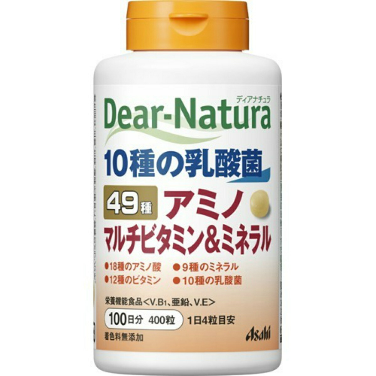 【送料込・まとめ買い×8個セット】アサヒ ディアナチュラ 49アミノ マルチビタミン&ミネラル 100日分 400粒