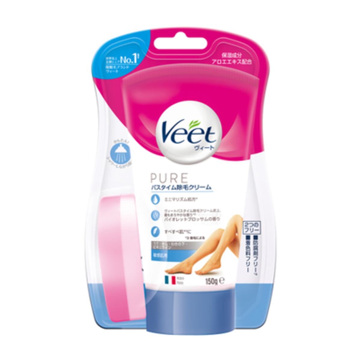 クリアランスセール レキッドベンキーザー 150g Veet ピュアバスタイム ヴィート 敏感肌用 除毛クリーム ストアー Veet