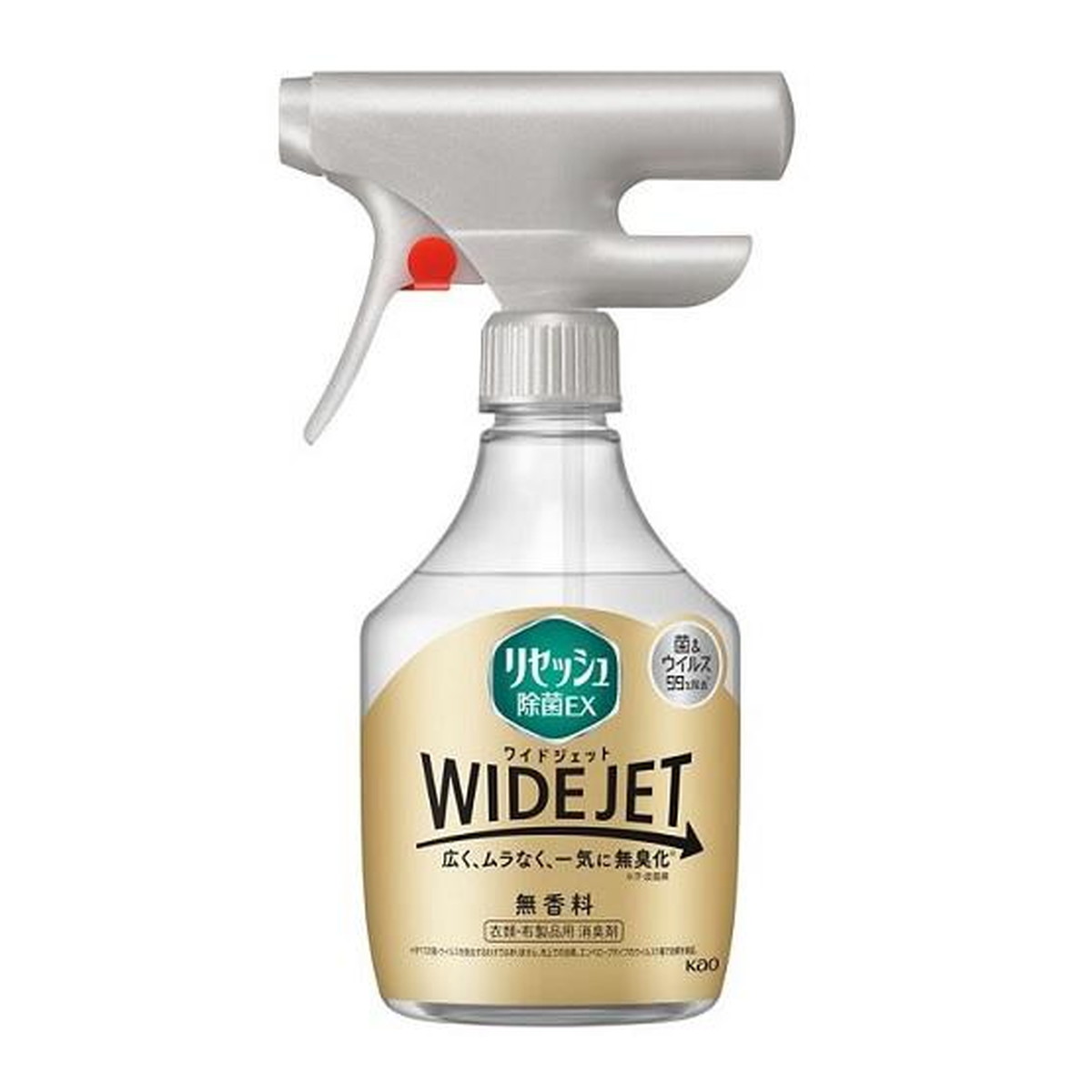 【送料込・まとめ買い×8個セット】花王 リセッシュ 除菌EX ワイドジェット 無香料 本体 410mL 衣類・布製品・空間用消臭剤