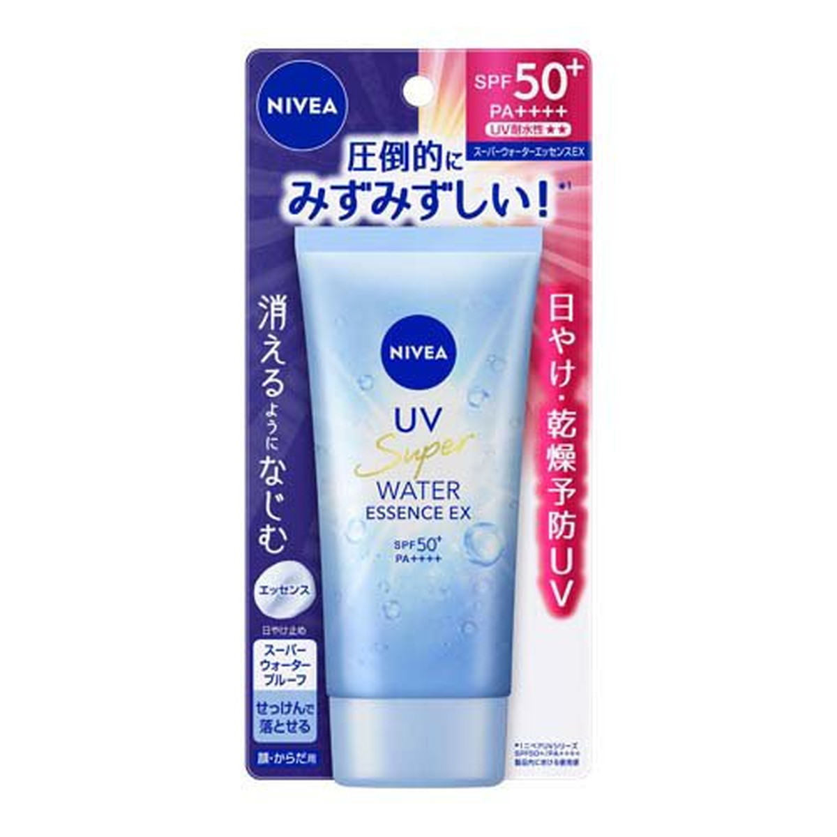 【送料込・まとめ買い×24個セット】花王 ニベア UVウォーターエッセンスEX 80g SPF50+PA++++ 日焼け止め