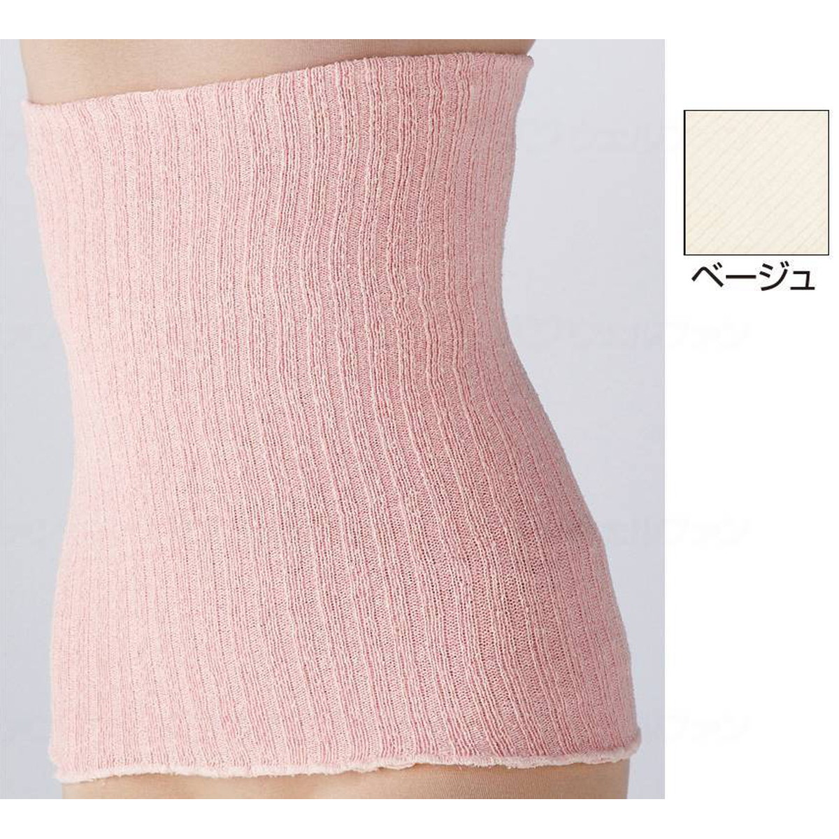 【送料込・まとめ買い×8個セット】ラック産業 シルク混 ソフトフィット ボディウォーマー ベージュ M-Lサイズ 腹巻