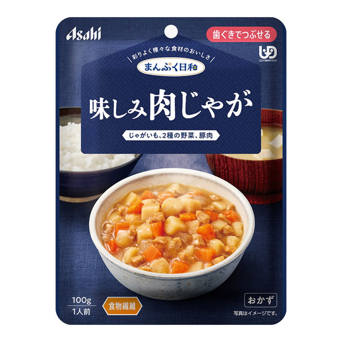 【送料込・まとめ買い×24個セット】アサヒグループ食品 まんぷく日和 味しみ肉じゃが 100g 介護食 おかず