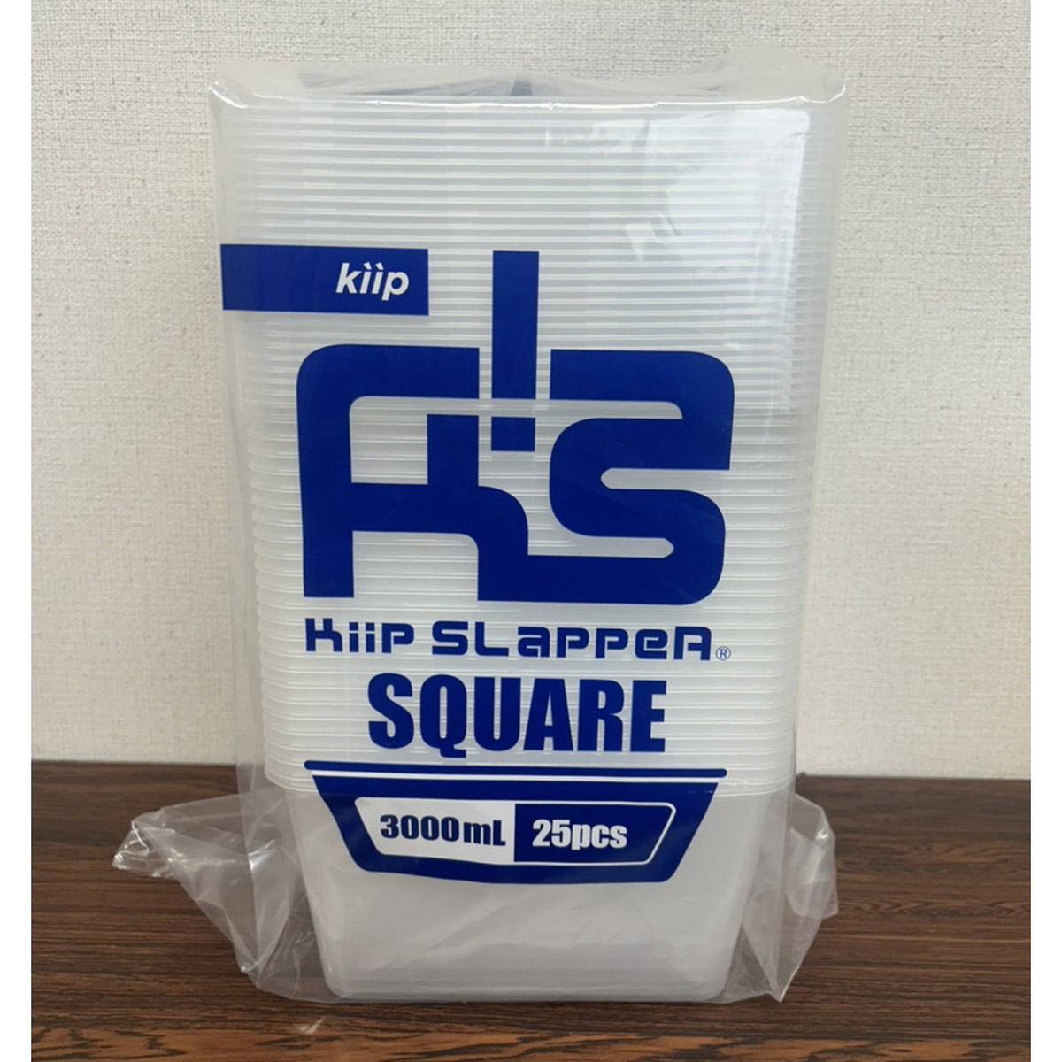 【送料込・まとめ買い×4個セット】Kiip SLappeR キープスラッパー 保存容器 正方形 スクエアタイプ 3000mL 25個入 ミヤゲン