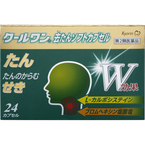 【送料無料・まとめ買い×4個セット】【第2類医薬品】クールワン 去たんソフトカプセル 24カプセル(セルフメディケーション税制対象)