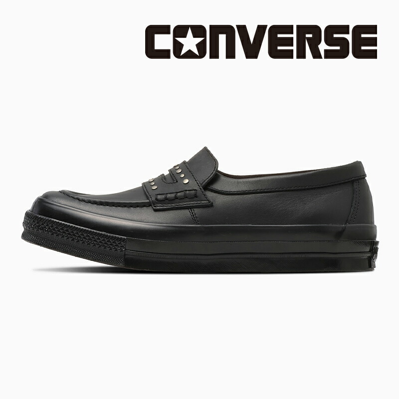 コンバース CONVERSE メンズ レディース ユニセックス スニーカー ローカット スリッポン オールスター スクエアトウ ローファー SA ブラック【2026年秋新作7月29日発売0時~販売開始】|ムーンスター公式ショップ